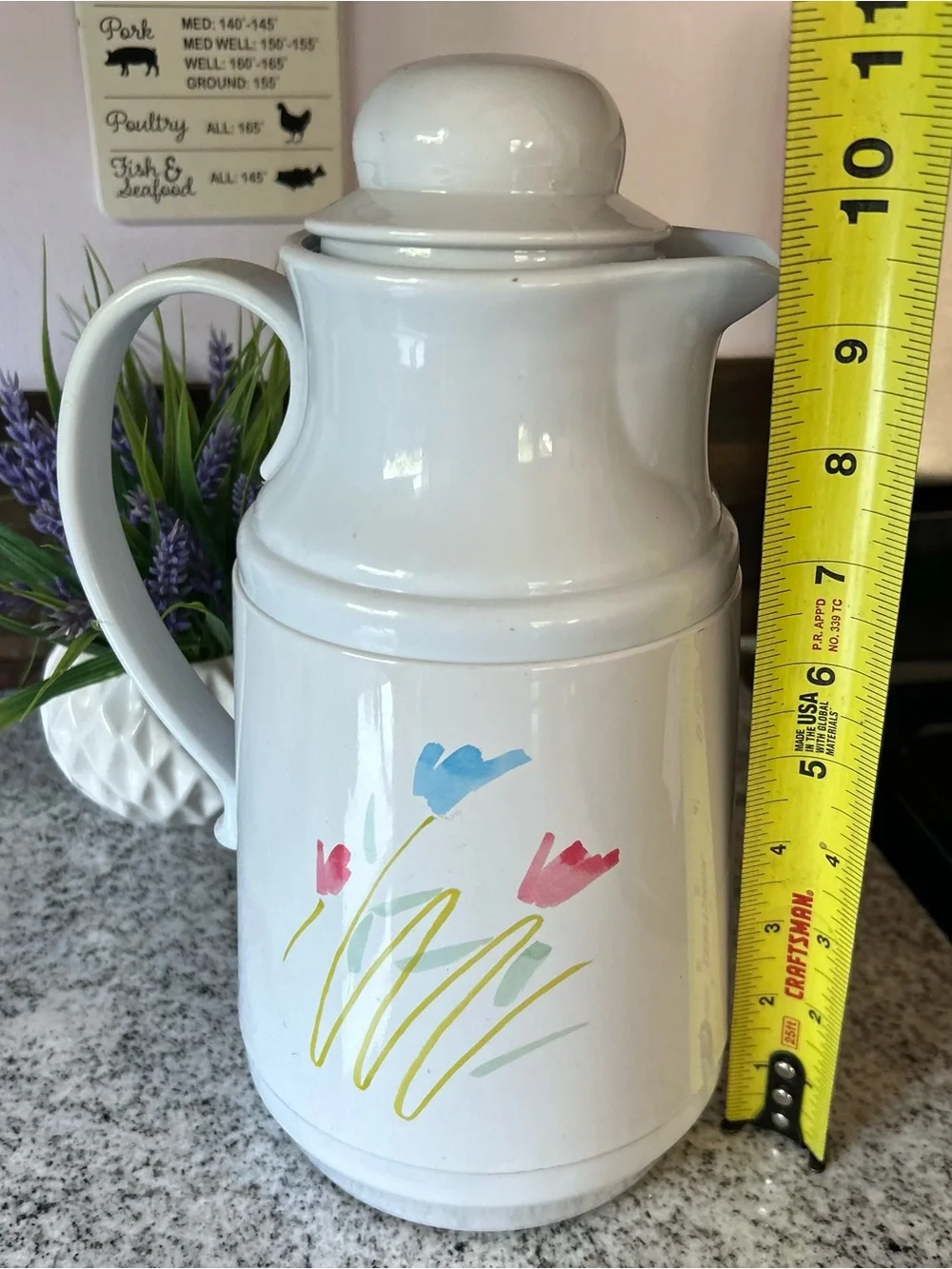 Vintage Rustic Cottagecore Farm Homestead Floral Thermos Hot Beverage Keeper